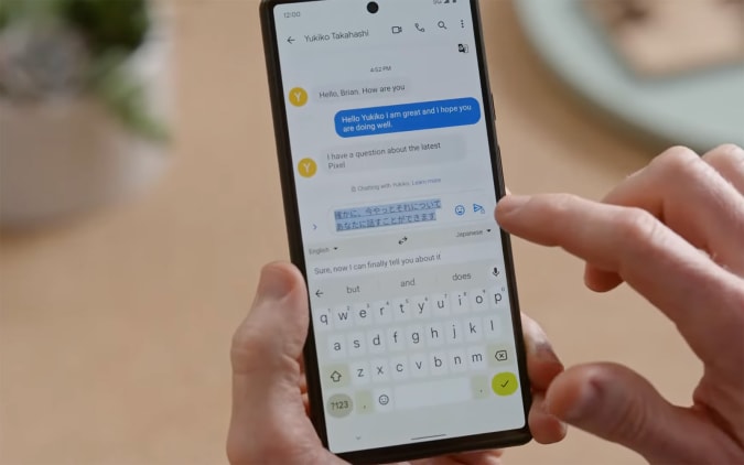 Live Translate feature on Google Pixel 6