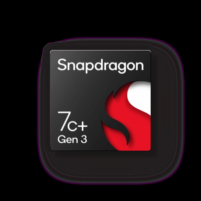 Qualcomm Snapdragon 7c+ Gen 3 chipset.