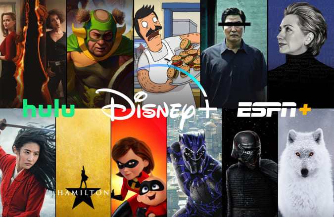 The Disney Bundle, showing logos and images of popular shows.