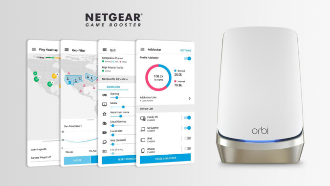 Promotional image for Netgear's new Game Booster add-on