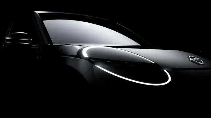 Teaser Picture of Nissan's new electric supermini.