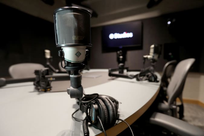 LOS ANGELES, CA - NOVEMBER 20, 2021 - Studio 4 will be used for audio and video podcasts inside, 