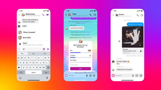 Music sharing and polls are also coming to Instagram's inbox.