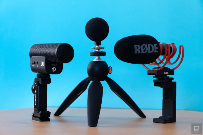 Rode VideoMic Go 2, along with Shure MV88+ and Sennheiser MKE400 shotgun microphones.