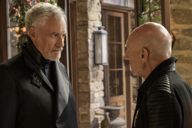 Image: John de Lance as Q and Sir Patrick Stewart as Jean-Luc Picard of Paramount + Original Series STAR TREK: PICARD.  Photo Cr: Tray Patton / Paramount + Â © 2022 ViacomCBS.  All rights reserved.