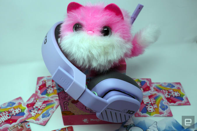 Astro A10 with pink kitty plush