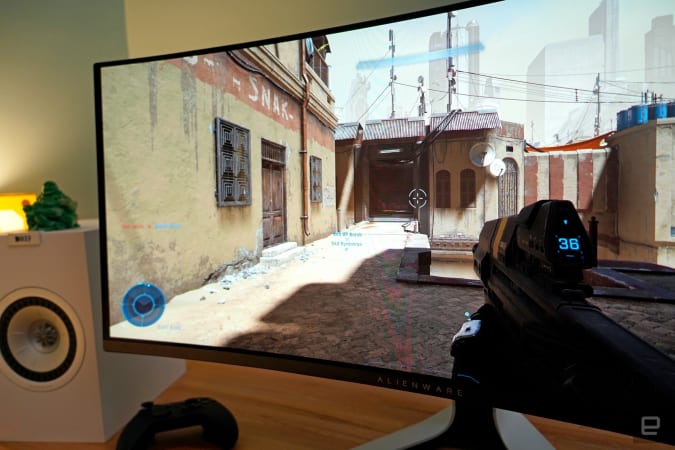 Alienware 34 curved QD-OLED game monitor