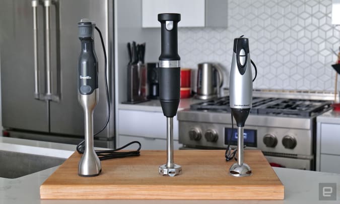 Engadget's favorite immersion blenders are the Breville Control Grip, the KitchenAid Cordless Variable Speed ​​Hand Blender and the Hamilton Beach 2-Speed ​​Hand Blender

