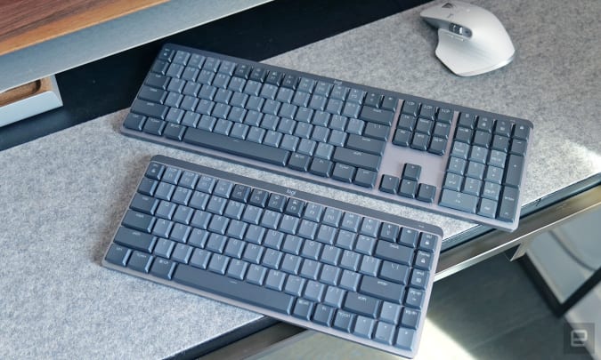 Logitech's latest flagship productivity keyboard is available in two sizes: full size and 75 percent. 