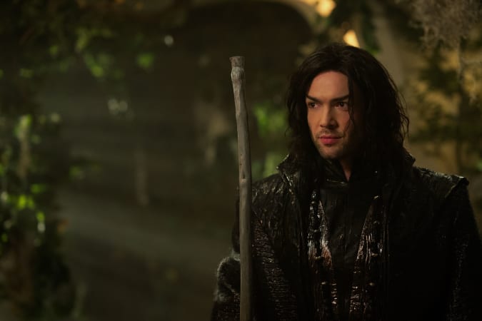 Image of Ethan Peck with long hair.  Squeeze.