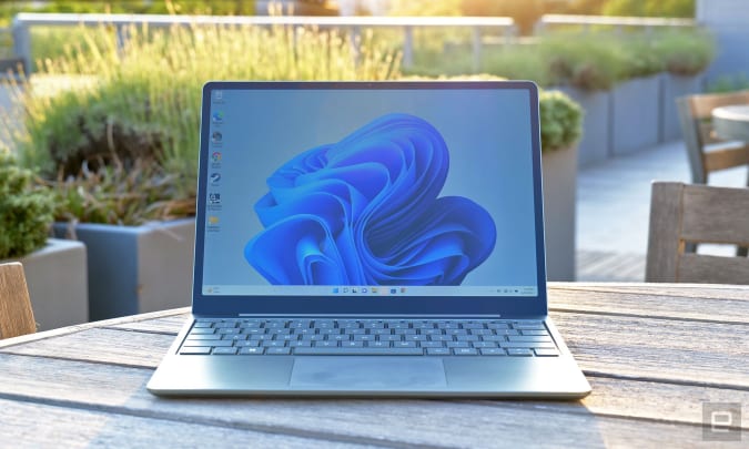 While the Surface Laptop Go 2's 12.4-inch PixelSense display doesn't have a full HD resolution, it's still pretty sharp for its size. 