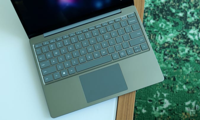 Sadly, just like the original, the new Surface Laptop Go 2 still doesn't have a backlit keyboard. 