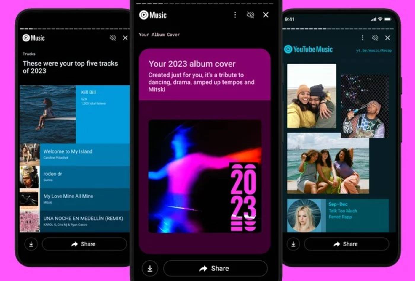 YouTube Music brings personalized album art to its 2023 Recap