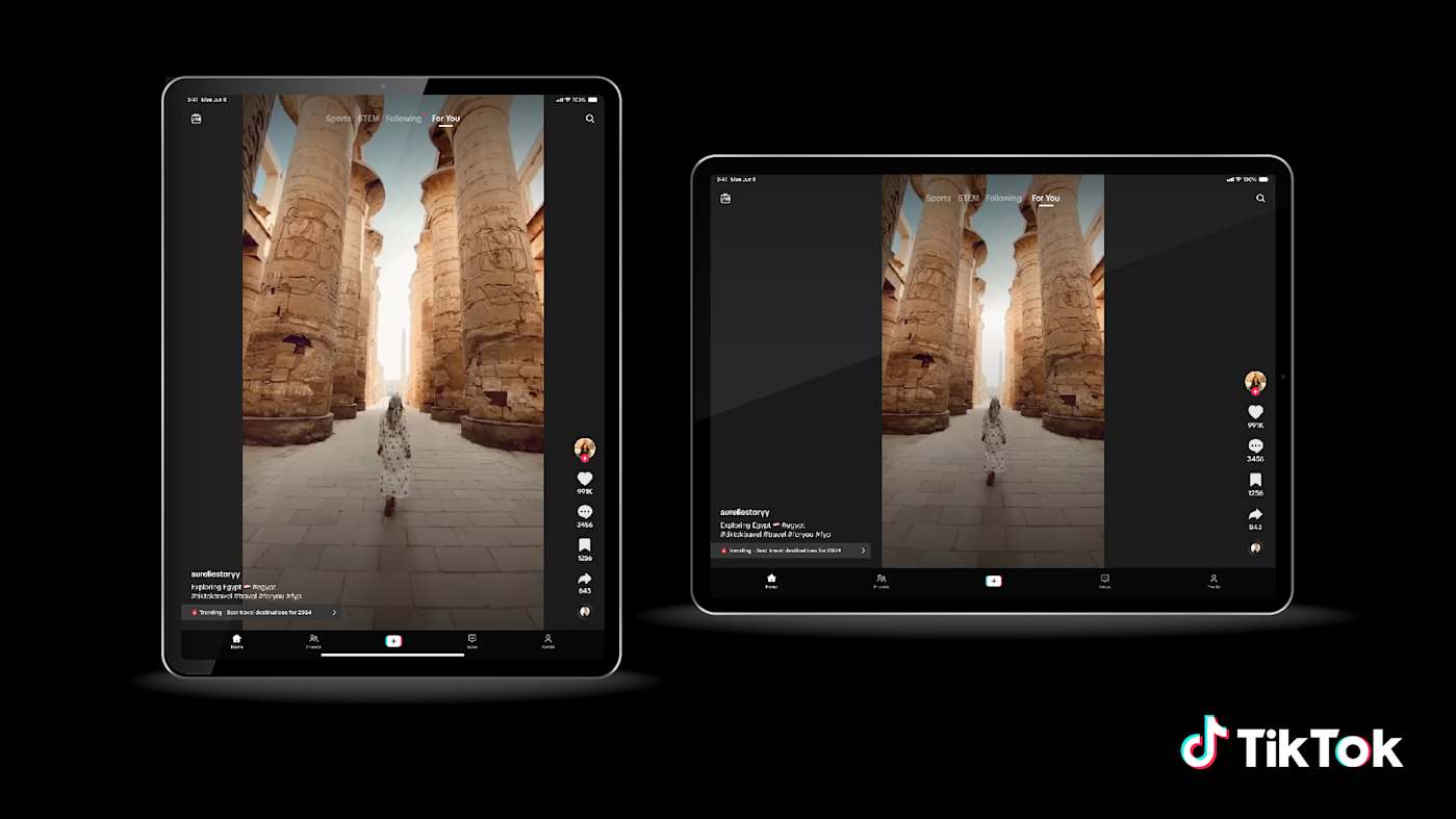 TikTok upgrades its app experience for tablets and foldables