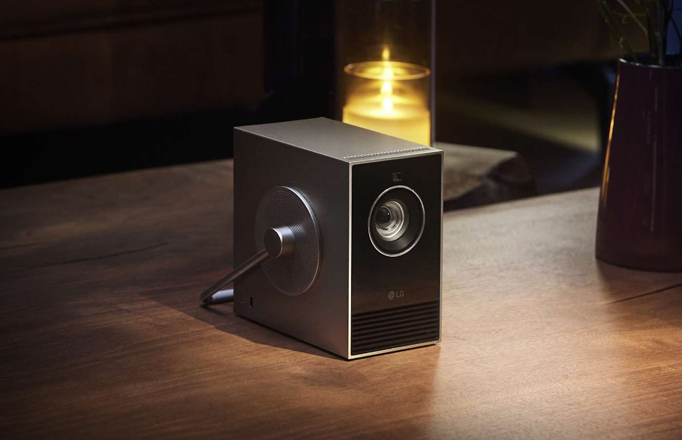 LG is bringing a 4K projector with a weird handle to CES 2024