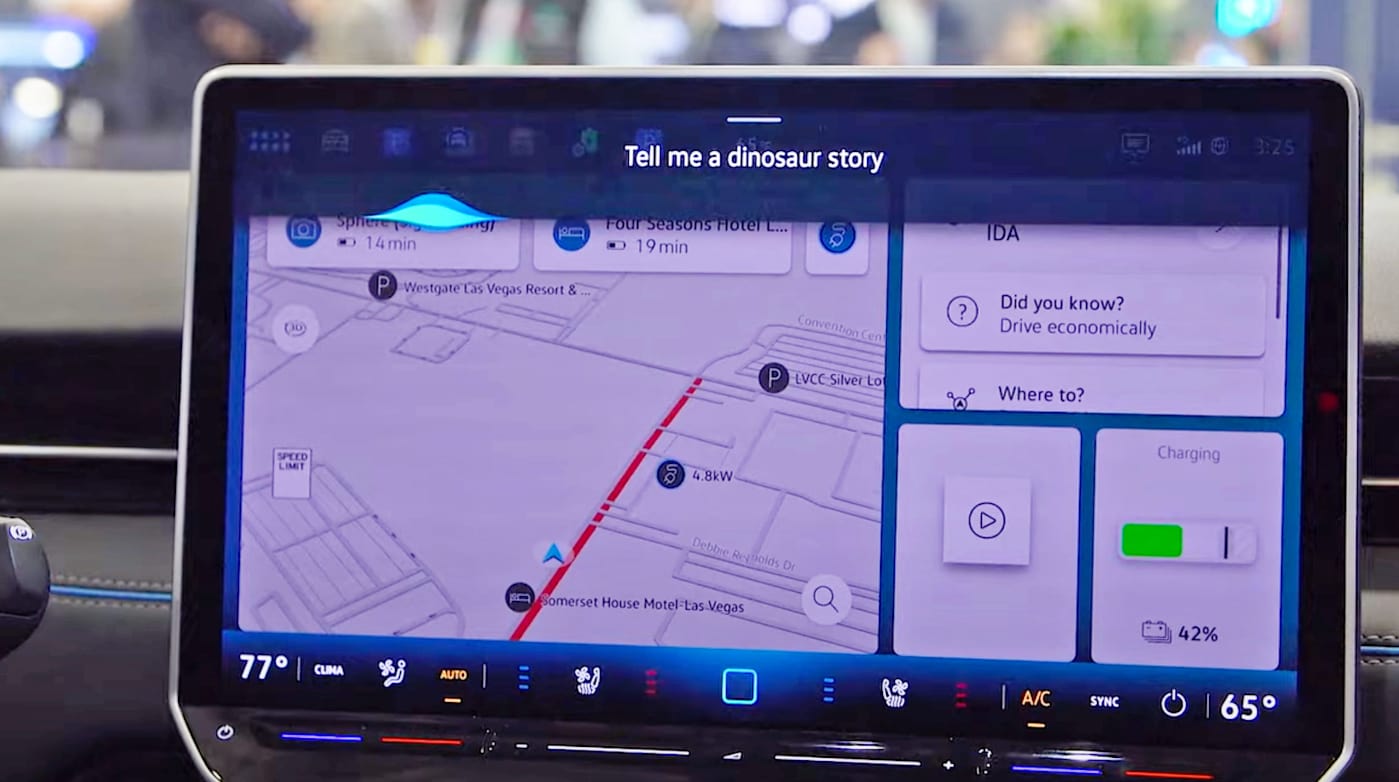 A Volkswagen with ChatGPT told me a story about dinosaurs at CES 2024