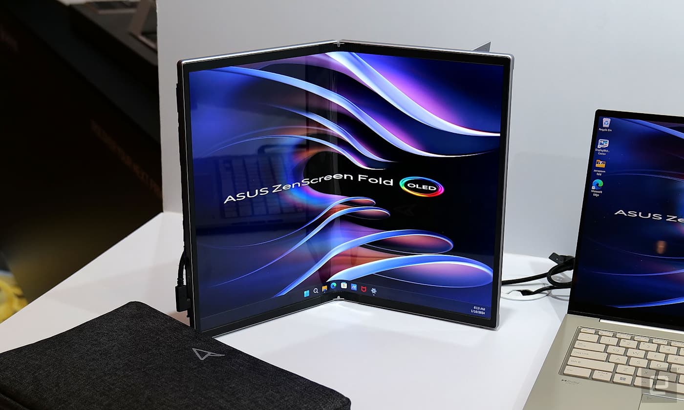The $2,000 ASUS ZenScreen Fold solves the biggest issue with portable monitors