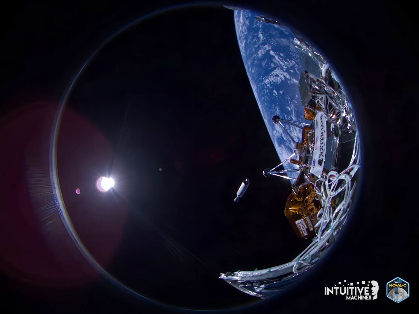 Intuitive Machines' moon lander sent home its first images and they're breathtaking