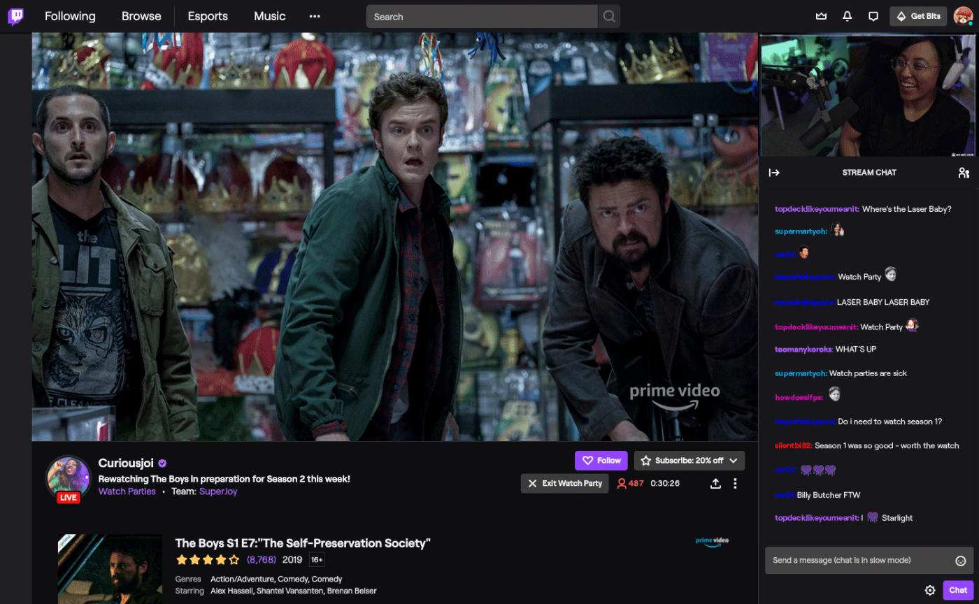 Twitch is ending its pandemic-era Prime Video watch parties