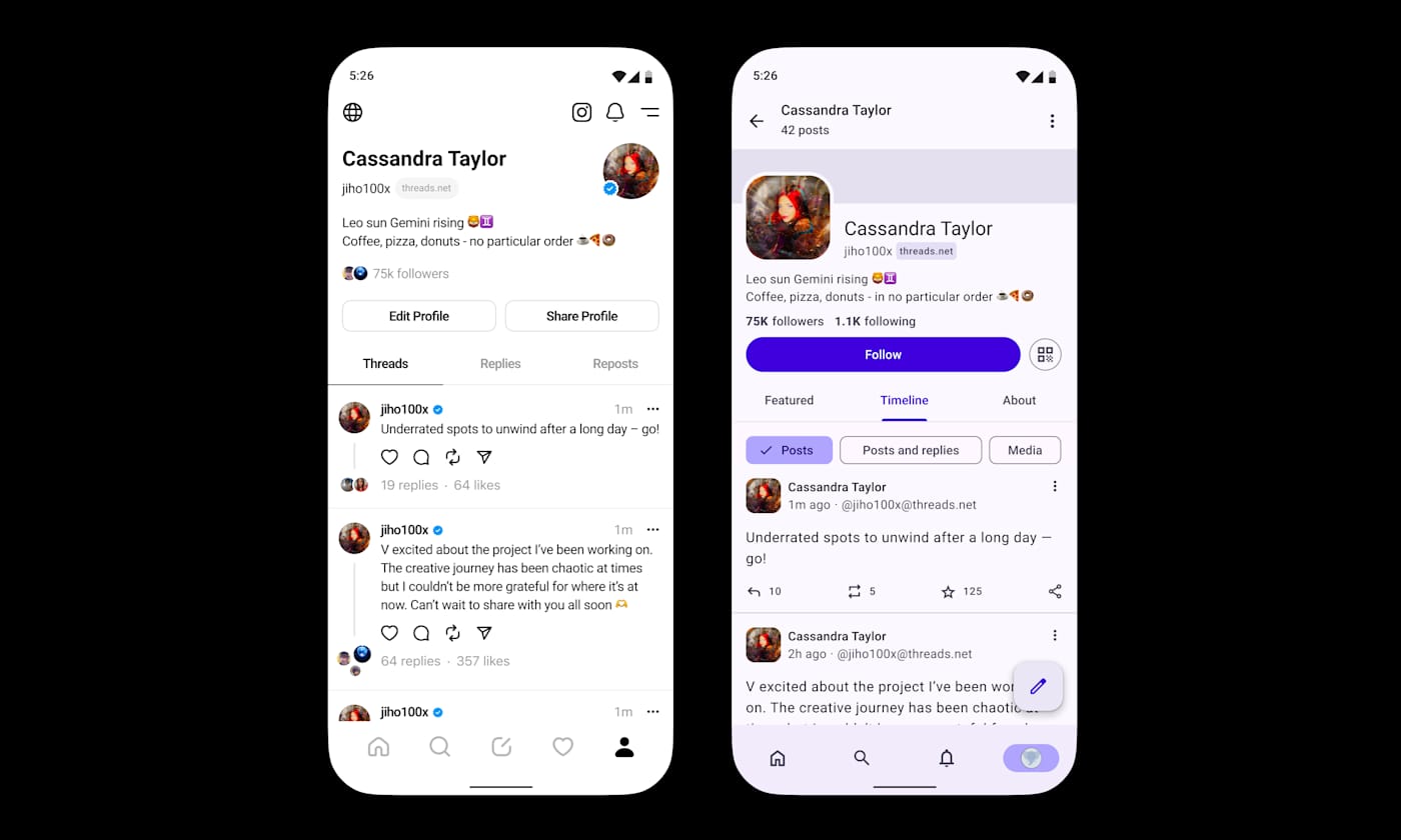A Threads beta lets you share to Mastodon and other fediverse services