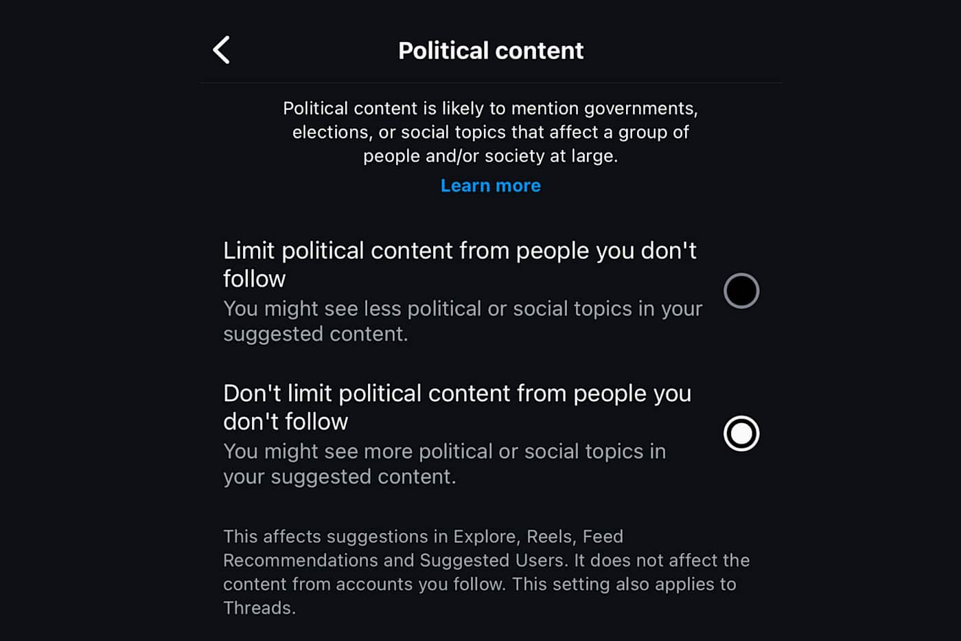 A Meta 'error' broke the political content filter on Threads and Instagram