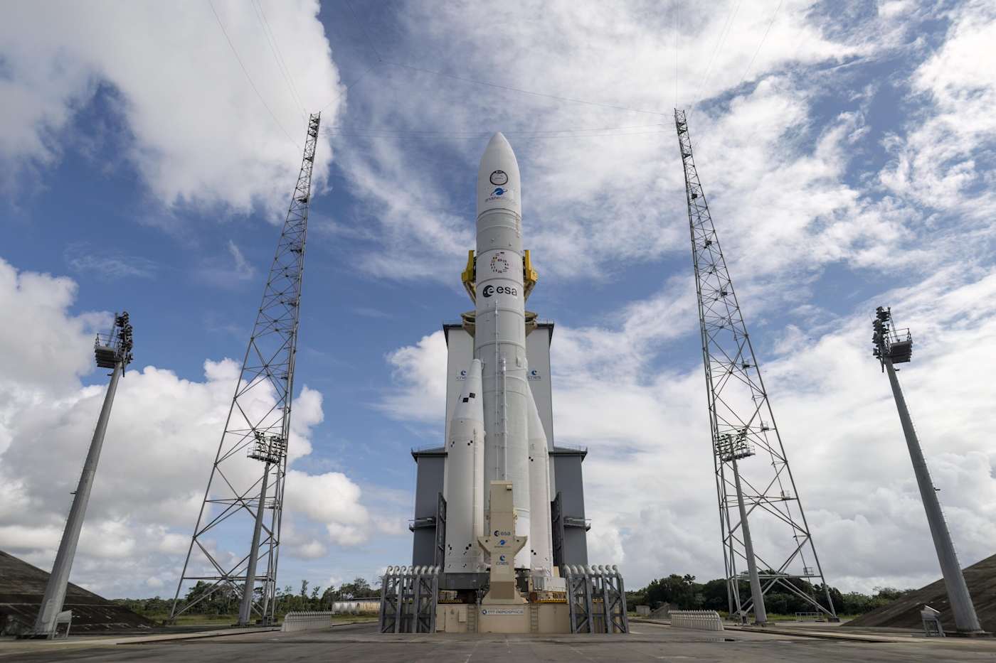 ESA's new heavy-lift rocket, Ariane 6, is poised to launch for the first time on Tuesday