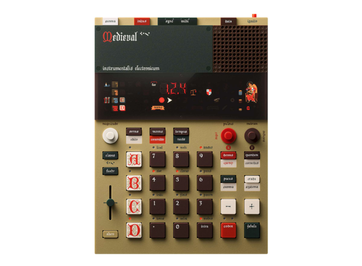 Teenage Engineering's built a medieval-themed sampler, complete with Gregorian chants