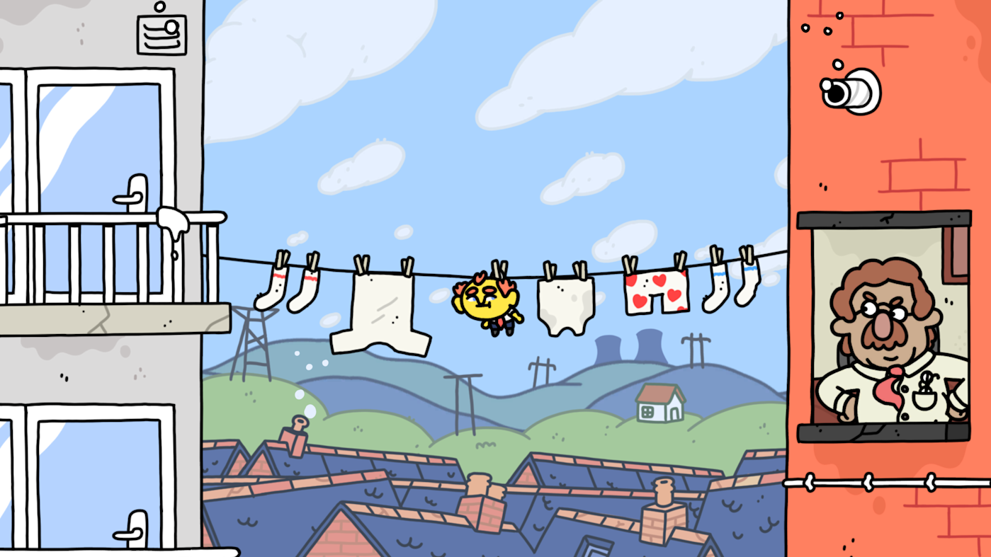 Thank Goodness You're here is a vibrant, funny, unashamedly silly game