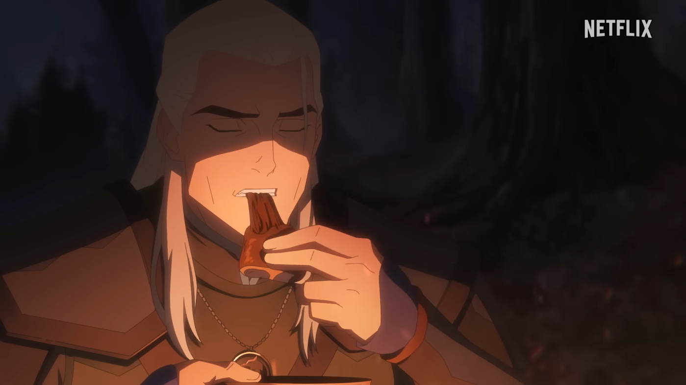 Geralt broods by the campfire in the first clip from Netflix's The Witcher: Sirens of the Deep