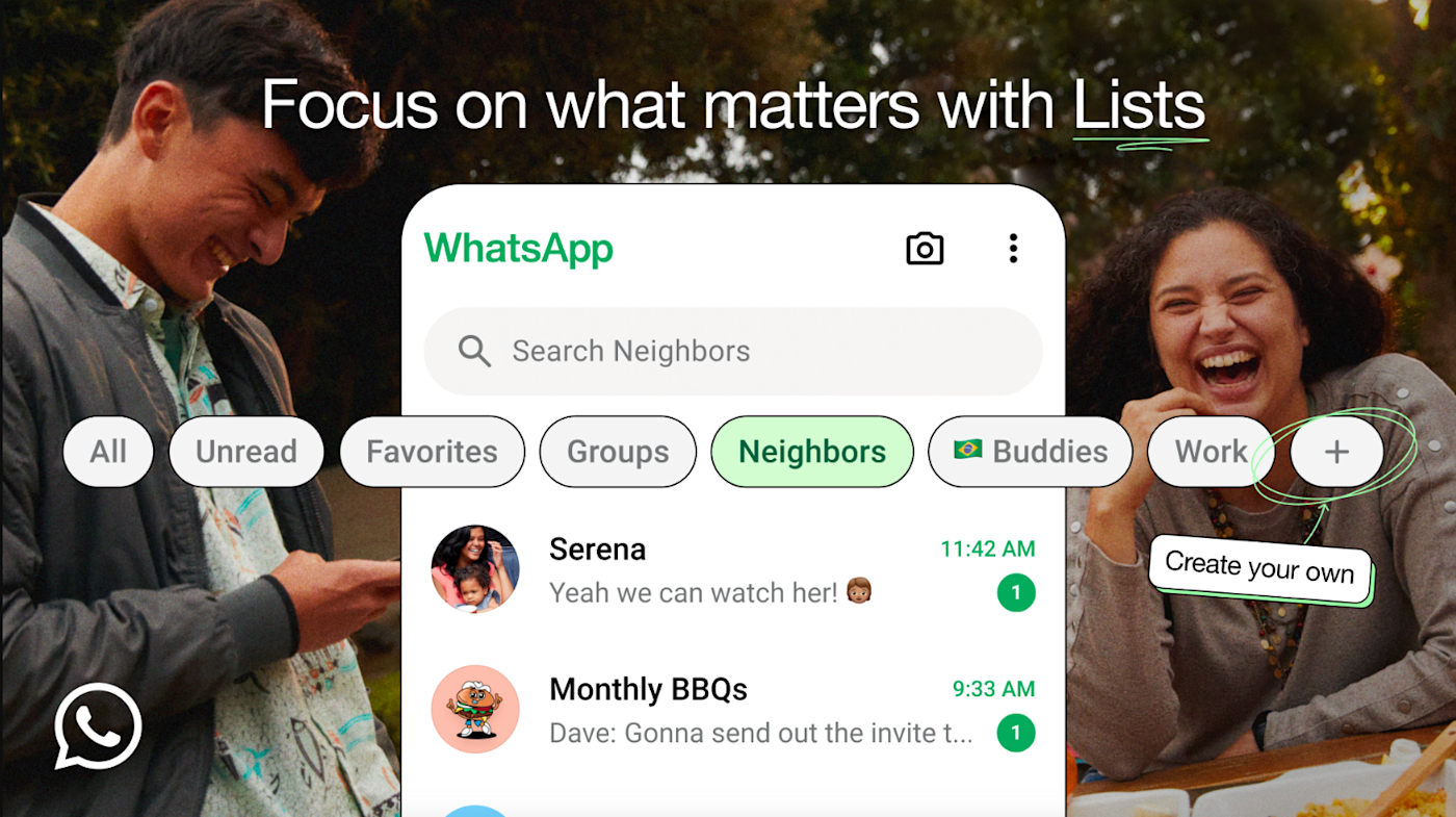 WhatsApp custom lists are here to help you keep track of convos