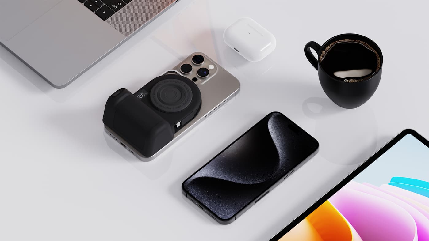 Belkin's new accessory is a magnetic power bank and camera grip rolled into one