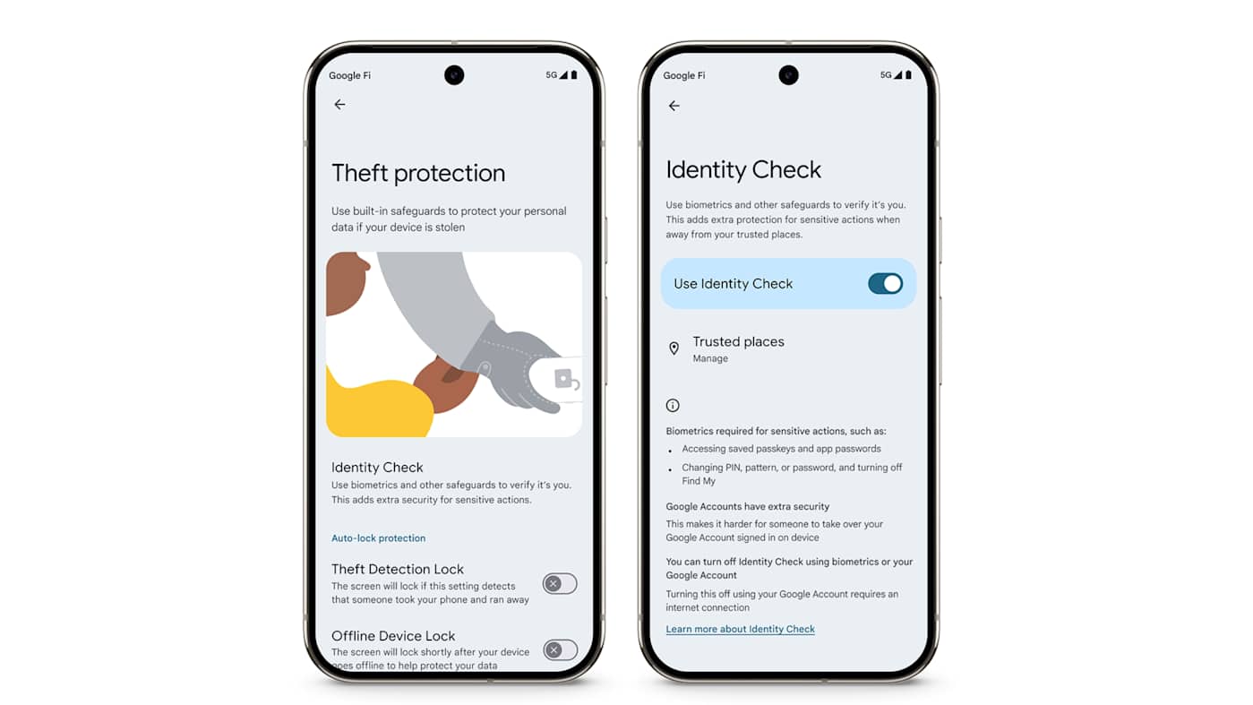 Android's Identity Check feature is rolling out to Pixel and Samsung Galaxy devices