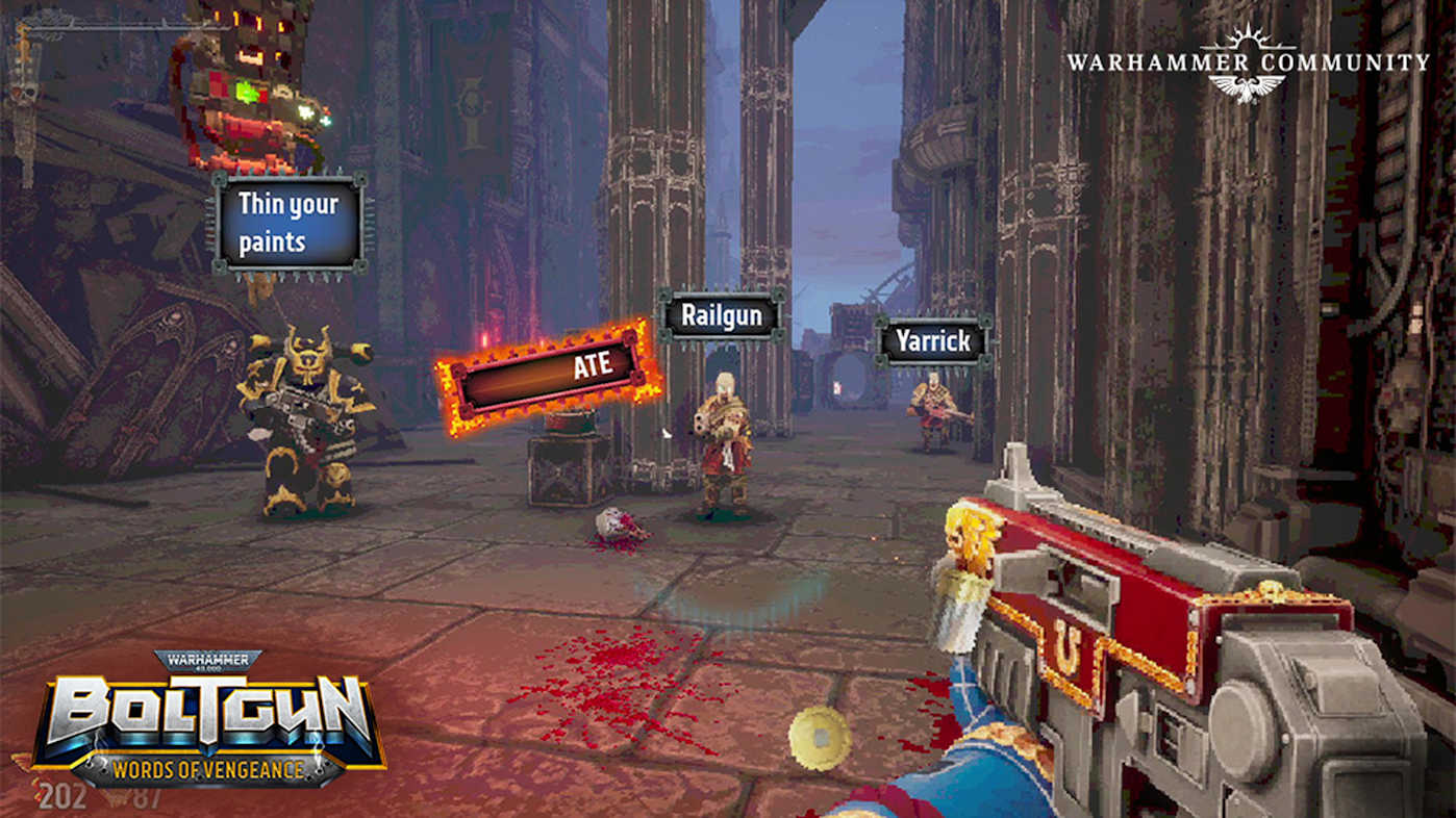 Boltgun -- Words of Vengeance is Warhammer's grimdark answer to Typing of the Dead