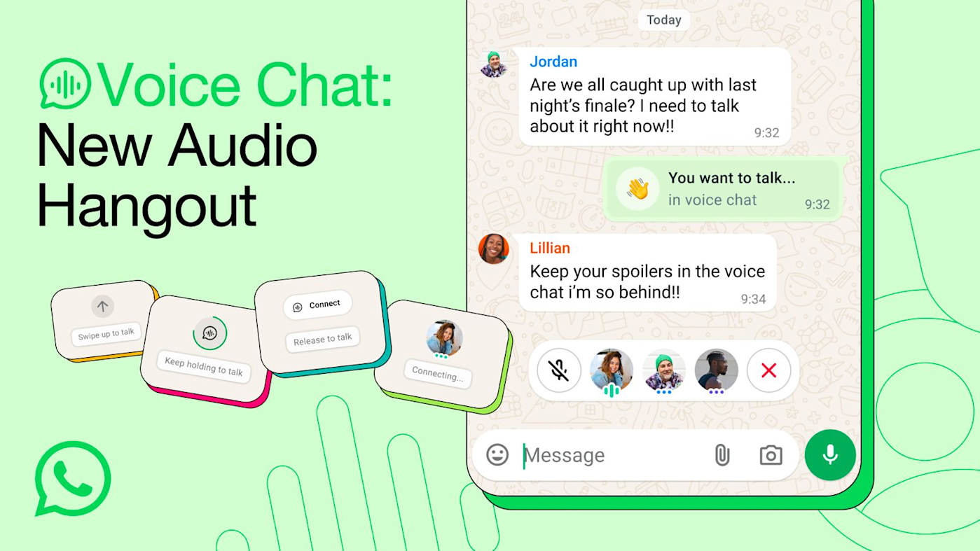 WhatsApp 'audio hangouts' are now open to group chats of any size