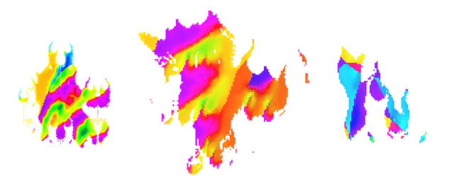 A pixel art depiction of flames