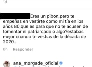 Ana Morgade responde (y de qué manera) a un usuario que criticó su forma de