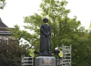 Au Royaume-Uni, une statue de Margaret Thatcher dégradée par un jet