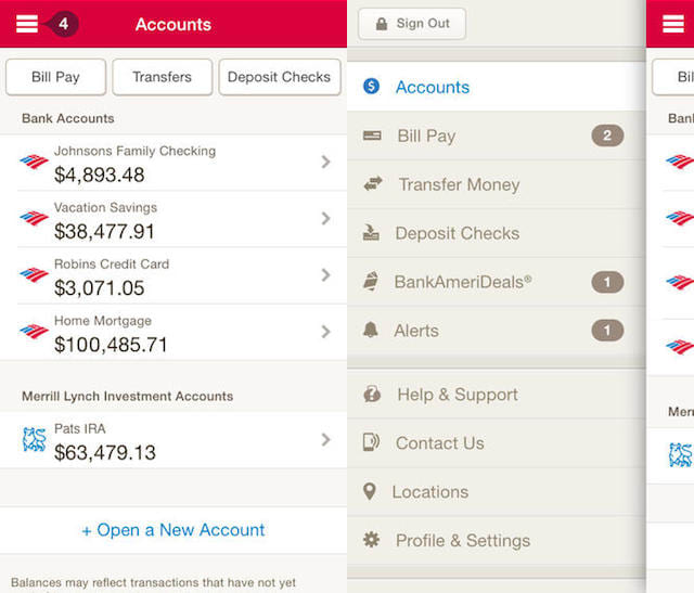 how to check routing number bank of america app