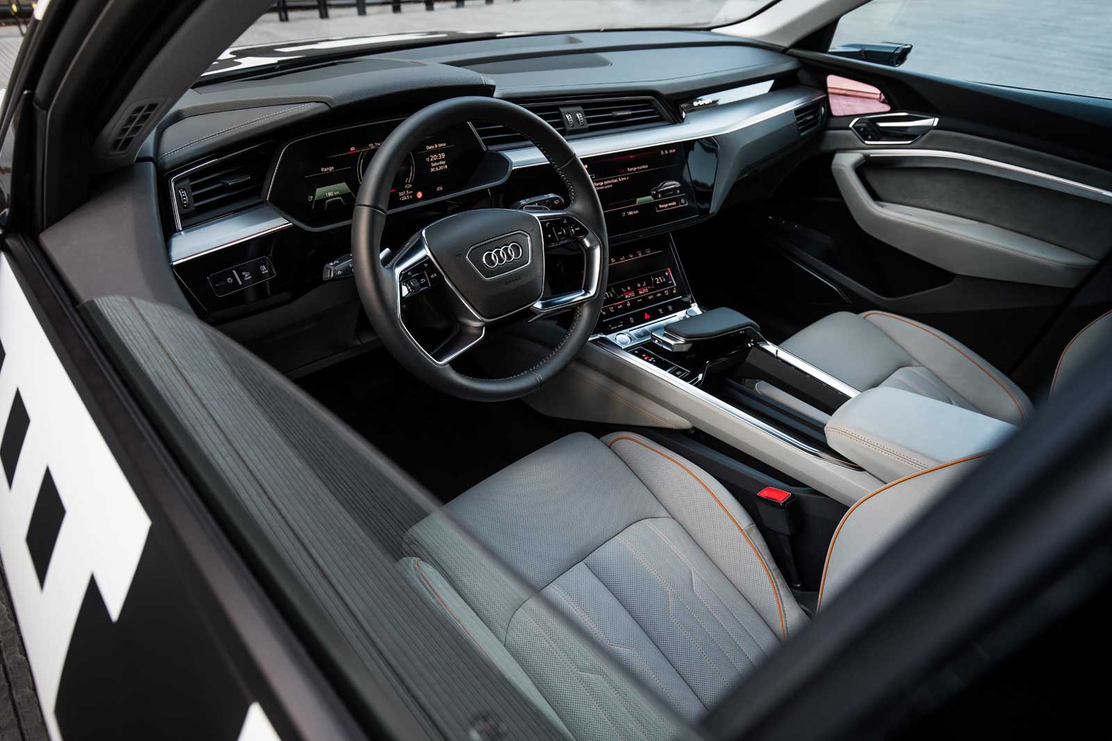 Audi Shows Off Its Electric Suv S Screen Filled Interior