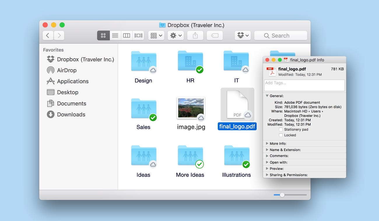 Dropbox mac app