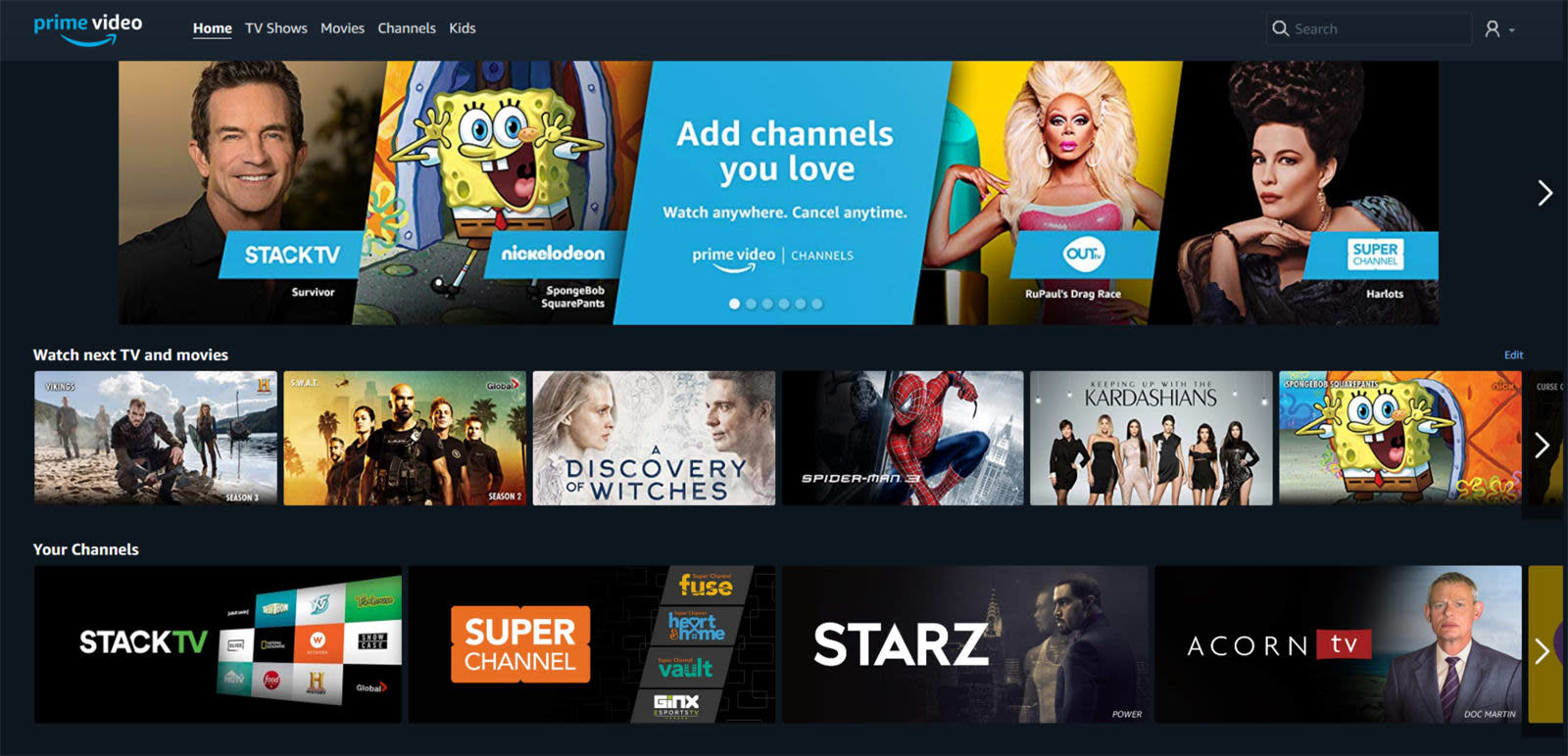 Amazon Prime Video Channels are coming to Canada | Engadget