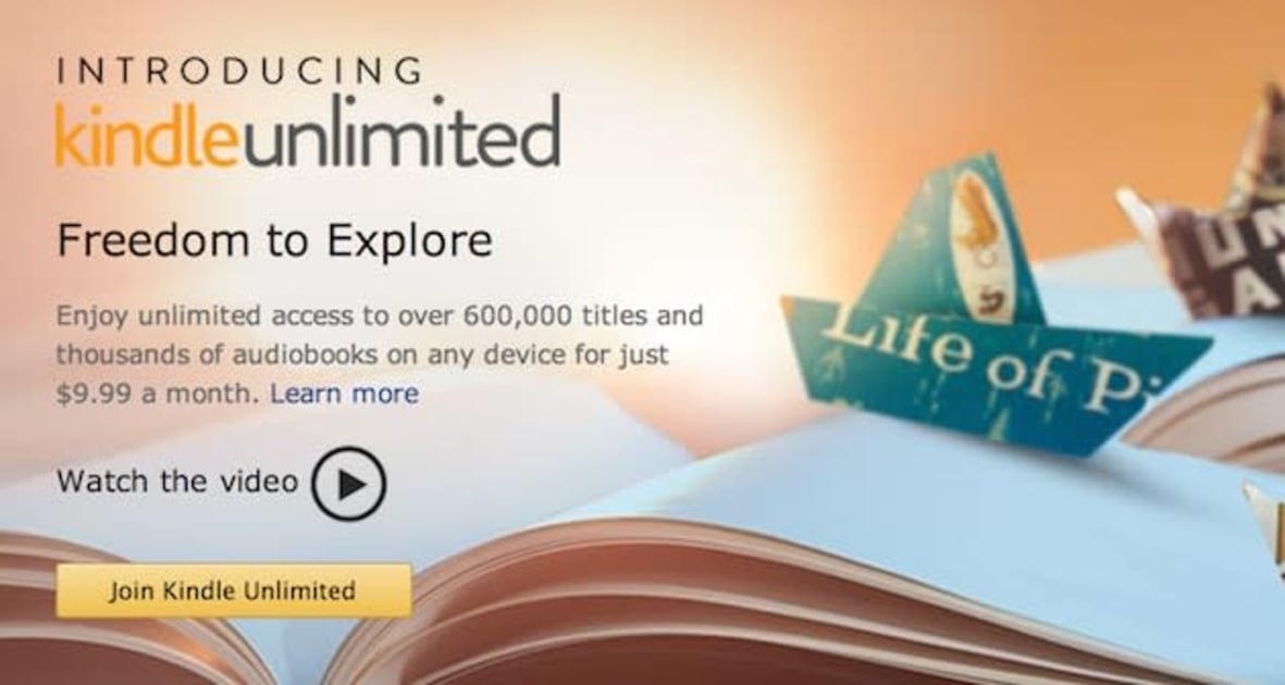 Amazon's Kindle Unlimited offers allyoucaneat ebooks
