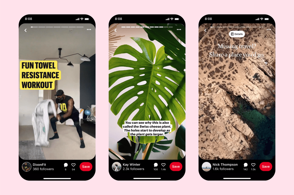 Pinterest lures lifestyle influencers with its own version of Stories