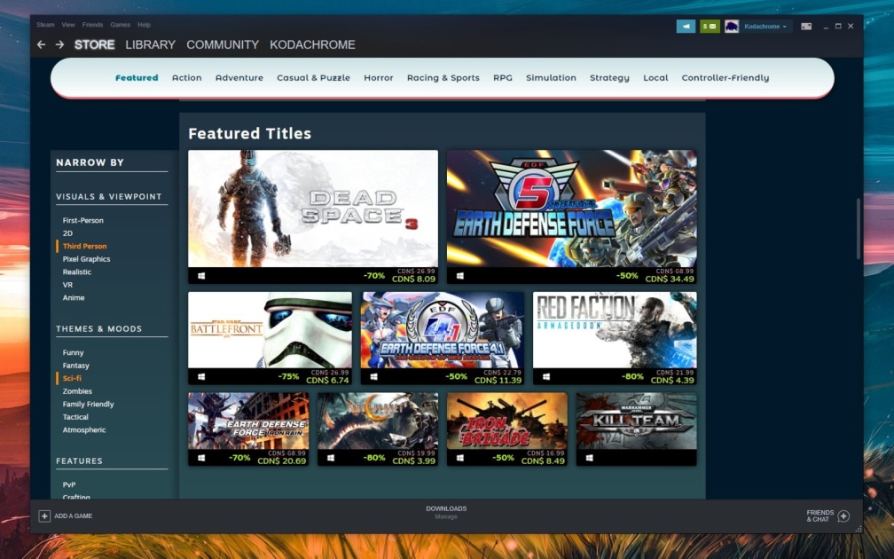 Valve adds a new way to filter discounts during Steam sales