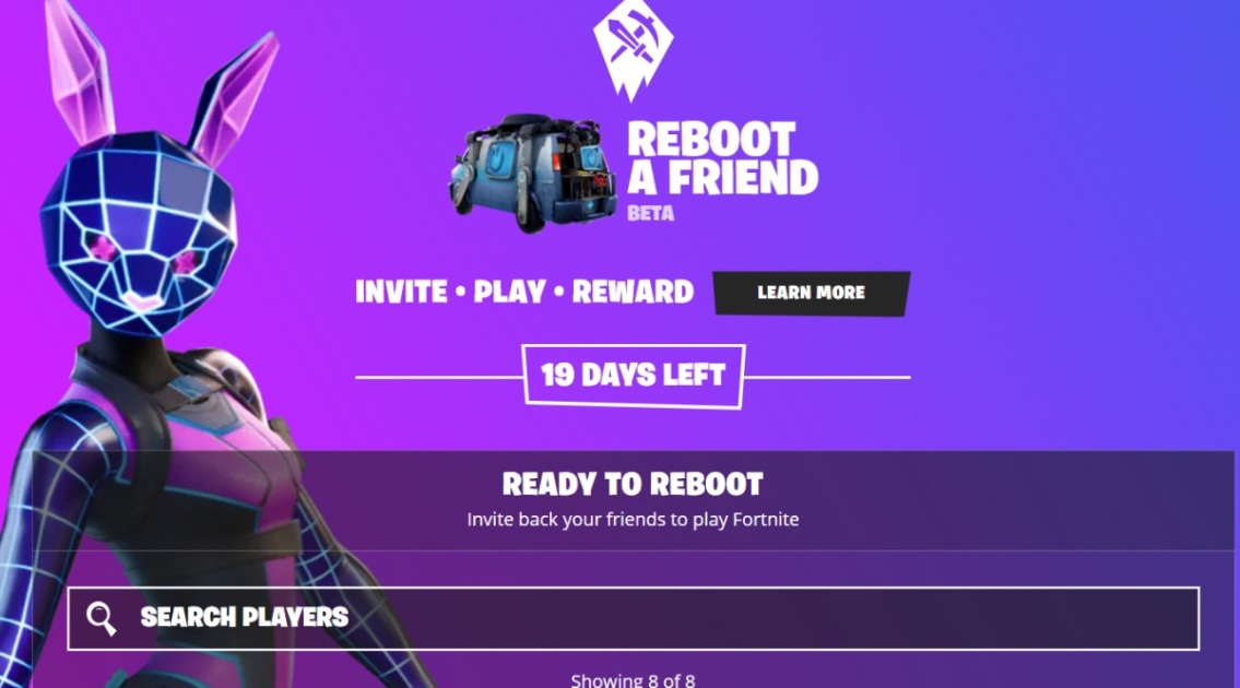 ‘Fortnite’ tries to bring the squads back together with ‘Reboot a Friend’.