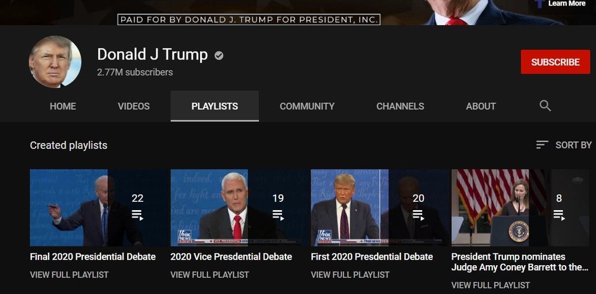 YouTube removes content from Donald Trump’s channel, blocks new uploads
