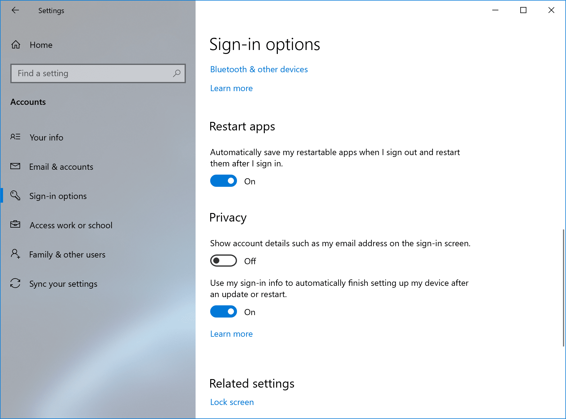 Windows 10 Restart Option