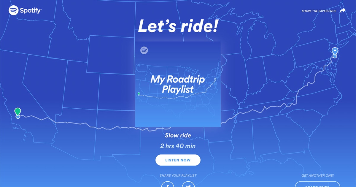 Spotify's latest feature creates a playlist for your road trip 1