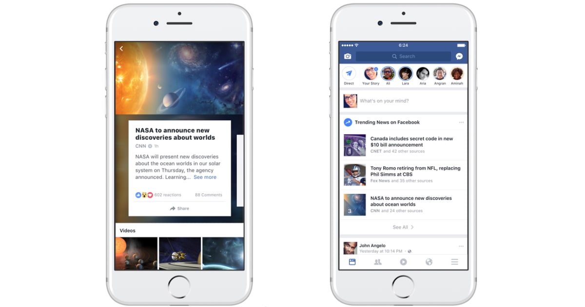 Facebook redesigns Trending topics in its war on filter bubbles