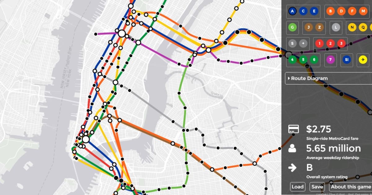 'Brand New Subway' game lets you redesign NYC transportation